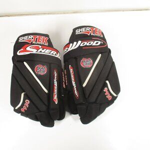 SHER-WOOD Bear Grip Sher-Flex SP-9930 Hockey Gloves Black White Sher-Flex14 1/2"
